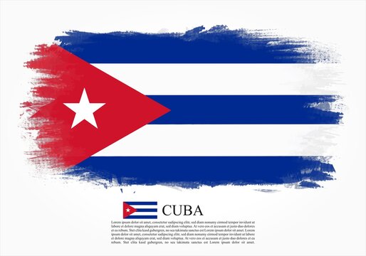 Textured and vector flag of Cuba drawn with brush strokes. Texture and vector flag of Cuba drawn with brush strokes.