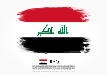 Textured and vector flag of Iraq drawn with brush strokes. Texture and vector flag of Iraq drawn with brush strokes.