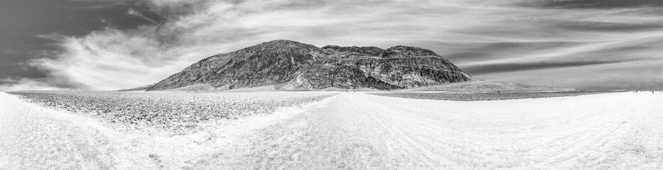 Badwater in the death valley, the deepest landscape in the USA