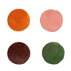 Colored spots with watercolors