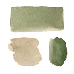 Colored spots with watercolors