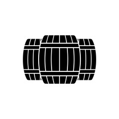 Barrel wooden icon, logo isolated on white background