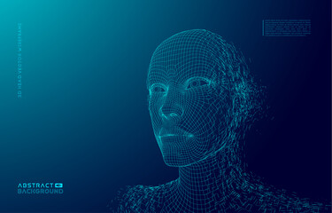 Obraz premium Artificial intelligence head, city human and innovations sciences fictions. Artificial technology human head concept. Cyborg background with artificial intelligence components, artificial intelligence
