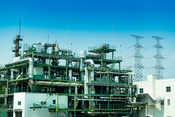 製油所工場の石油精製プラント