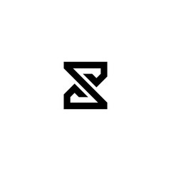letter s logo icon, abstract, simple, line.