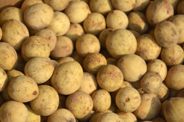 Lanzones fruit display at the market