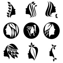 Logo vector line art illustration of nature.