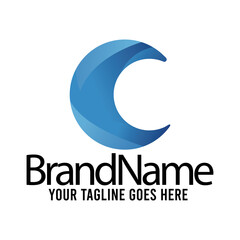 Logo vector line art illustration of nature.