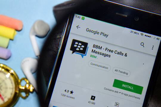 BBM - Free Calls & Messages dev app with magnifying on Smartphone screen. Free Calls & Messages is a freeware web browser developed by BBM