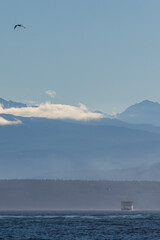 Washington State Ferry Sailing out of Clinton on Whidbey Island