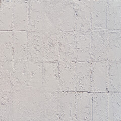 Background of white painted tiles, texture of bricks close up