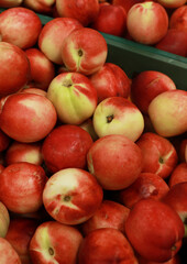 peaches on sale, in a store,