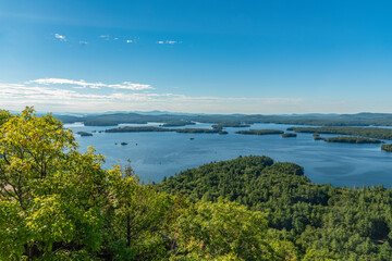 Amazing view of Squam lake from West Rattlesnake Mountain New Hampshire