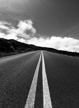 Photo of a road on a mountain