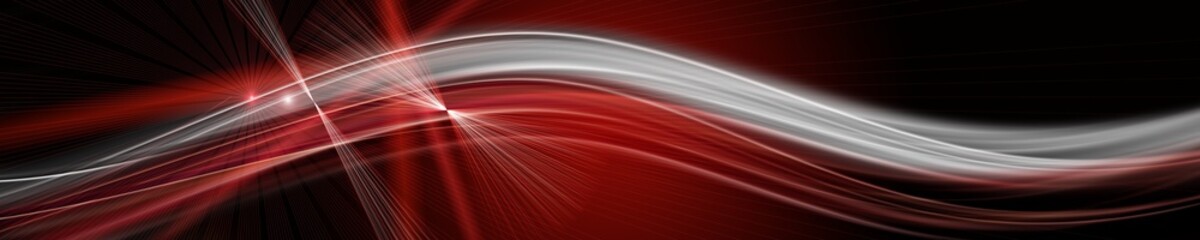Powerful wave panorama background design illustration with light