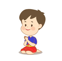 Kids in Thai costume