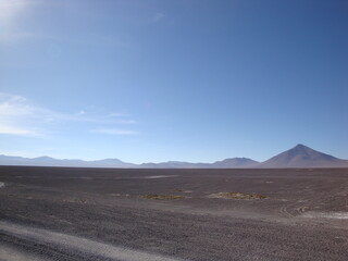Bolivian altiplano mountain view sky