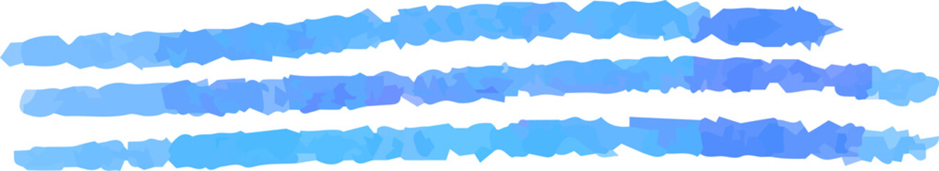 Horizontal pencil line using cold color watercolor texture