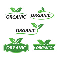 Organic Logo Design Vector Set