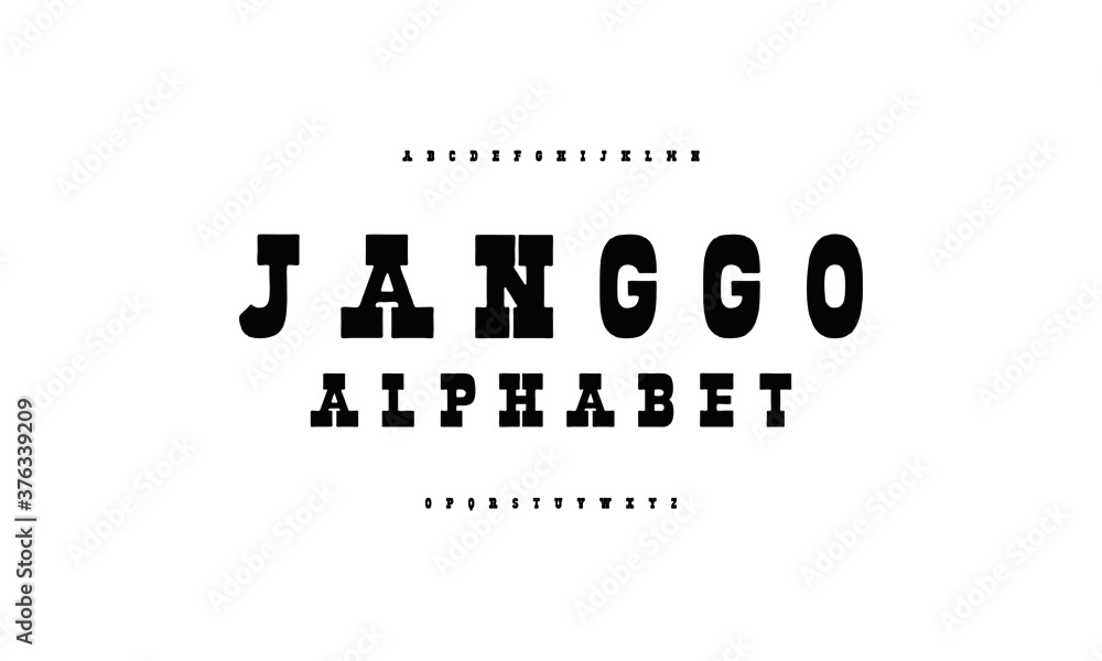 Poster modern abstract font and alphabet. typography design set a to z and number.