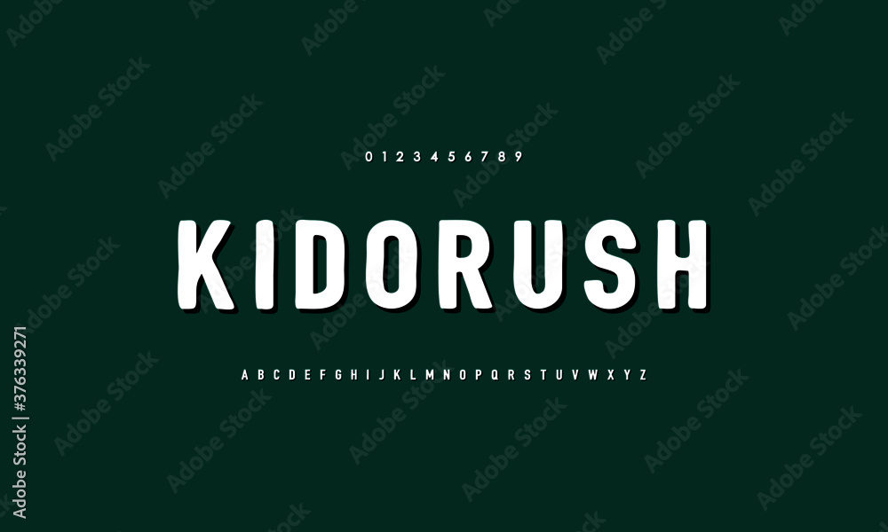 Poster simple and bold typography alphabet. typeface font collection a to z.