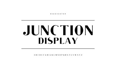 Elegance alphabet serif font and number. Classic and minimalist typography fashion. Fonts set regular uppercase, lowercase and numbers.