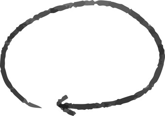 Horizontal circle with Monochrome watercolor texture