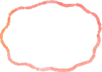 Horizontal circle with warm color watercolor texture