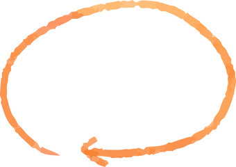 Horizontal circle with warm color watercolor texture