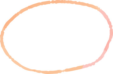Horizontal circle with warm color watercolor texture