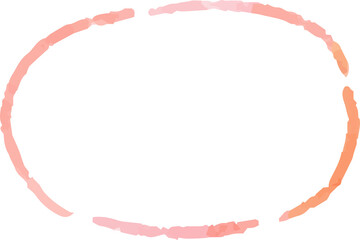 Horizontal circle with warm color watercolor texture