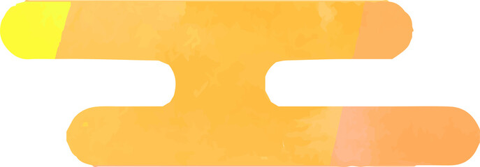 Warm Watercolor-like Japanese of warm style deformed cloud silhouette