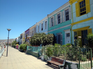 valparaiso Chile. colored houses 