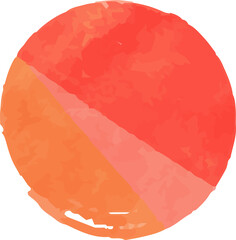 Warm Watercolor Circle drawn with a brushlet