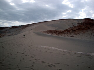 Valle de la Luna, Atacama Desert, Chile, sandstone cliffs, canyon