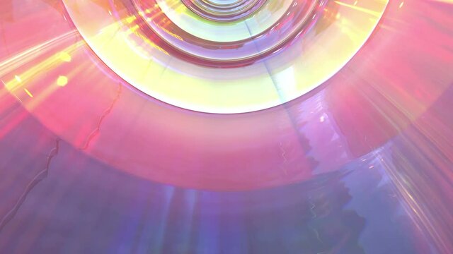 Rainbow refraction. Glass dispersion. Holographic Rainbow foil. Color looping animation background. Glass color tunnel