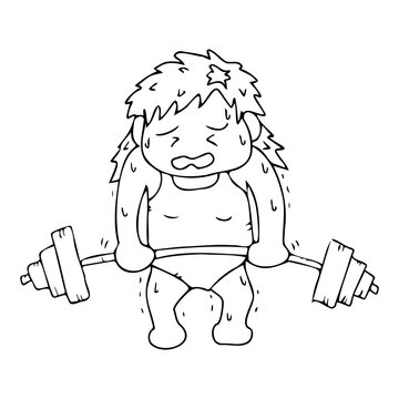 recommend clip art: デッドリフトをする女性