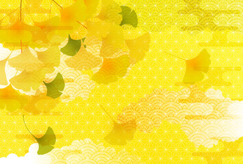 紅葉 秋 和柄 背景 Wall Mural Wallpaper Murals J Boy