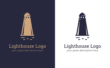 lighthouse logo flat