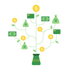 money tree vector design