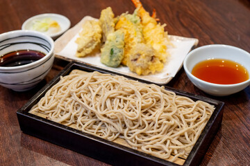 天ざる蕎麦　天ぷらそば　日本蕎麦