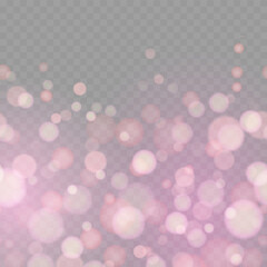 Soft glitter sparkles defocused rays lights bokeh transparent background. Vector © Azad Mammedli