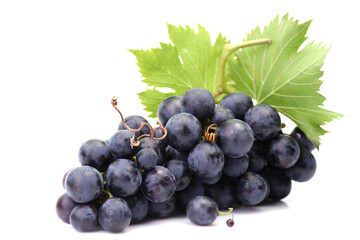 Grapes on a white background