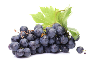 Grapes on a white background