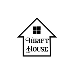 Thrift House logo vector for Thrift Shop.