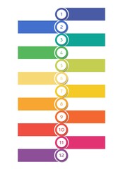 Obraz premium Number bullet points with tapes set, realistic vector illustration isolated.