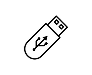 Usb flash line icon