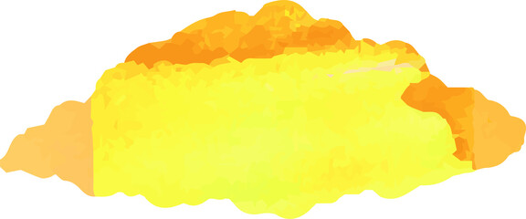 Obraz premium Gold Watercolor Japanese clouds