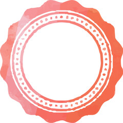 Naklejka premium Warm Watercolor ornament medal