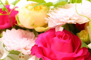 colorful flowers close up